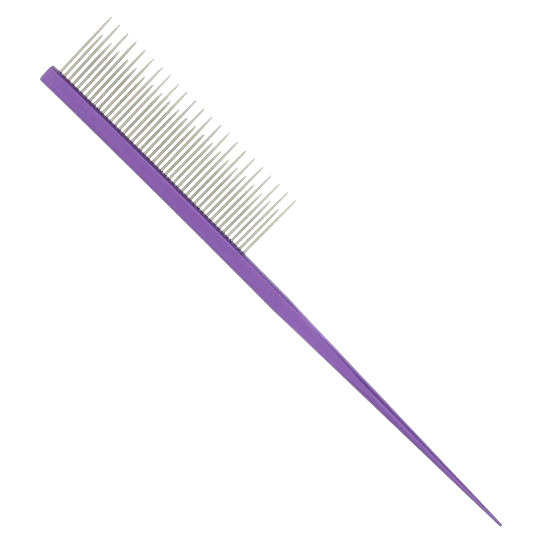 7" Purple Rat Tail Dematting Comb by PetStore.Direct