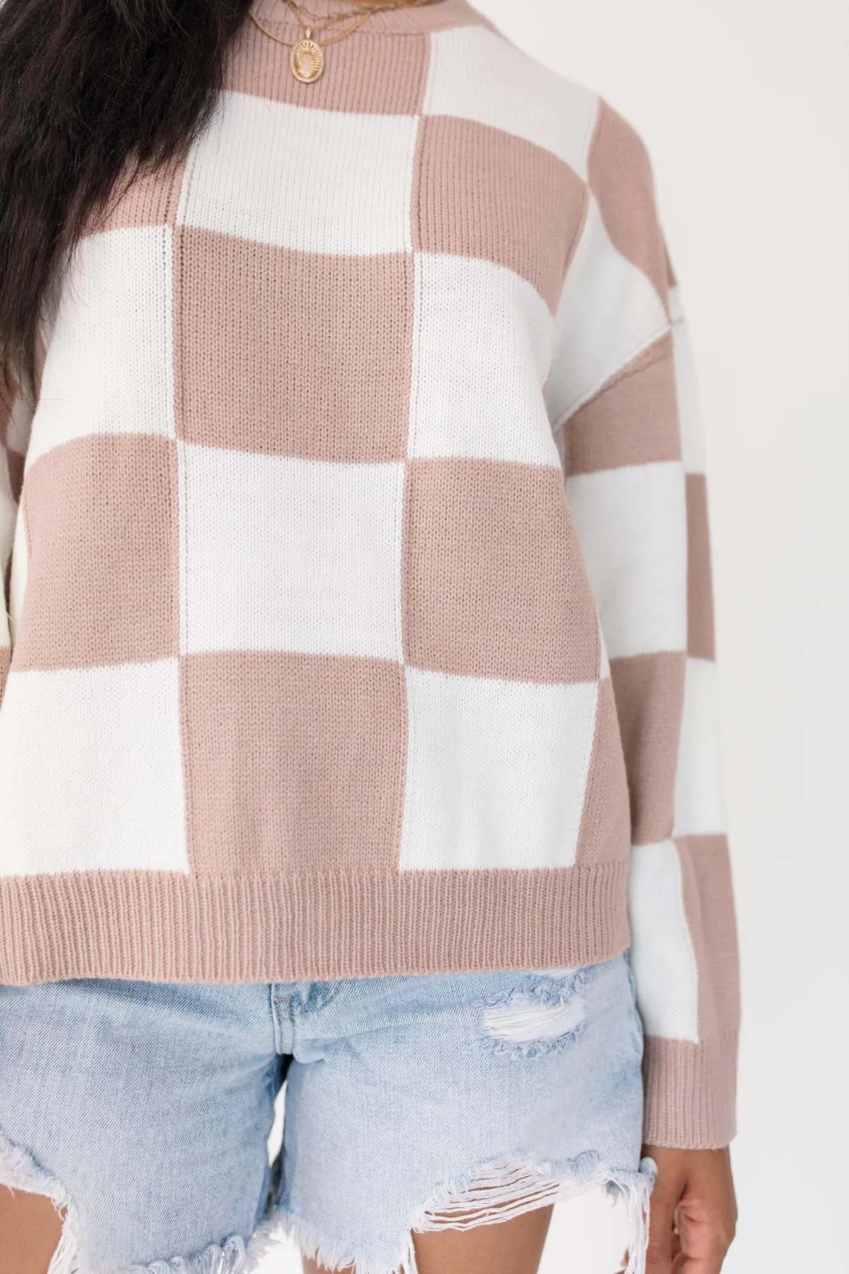 Alex Checkered Lightweight Sweater