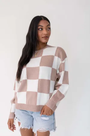 Alex Checkered Lightweight Sweater