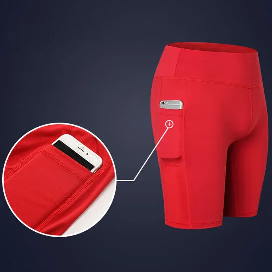 All Seasons Yoga Shorts Stretchable With Phone Pocket by VistaShops