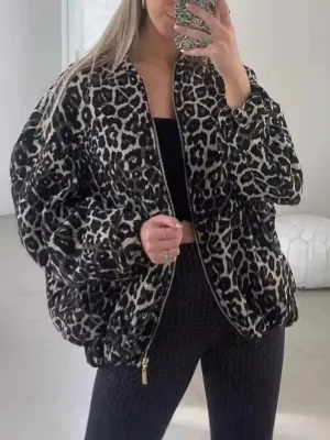 Animal Print Casual Jacket