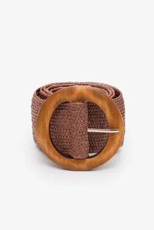 Antler Rattan Stretch Belt - Coco