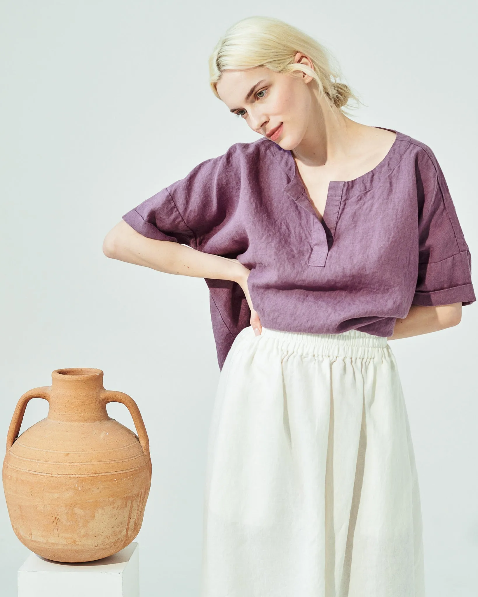 AURORA oversized linen top (SS24)