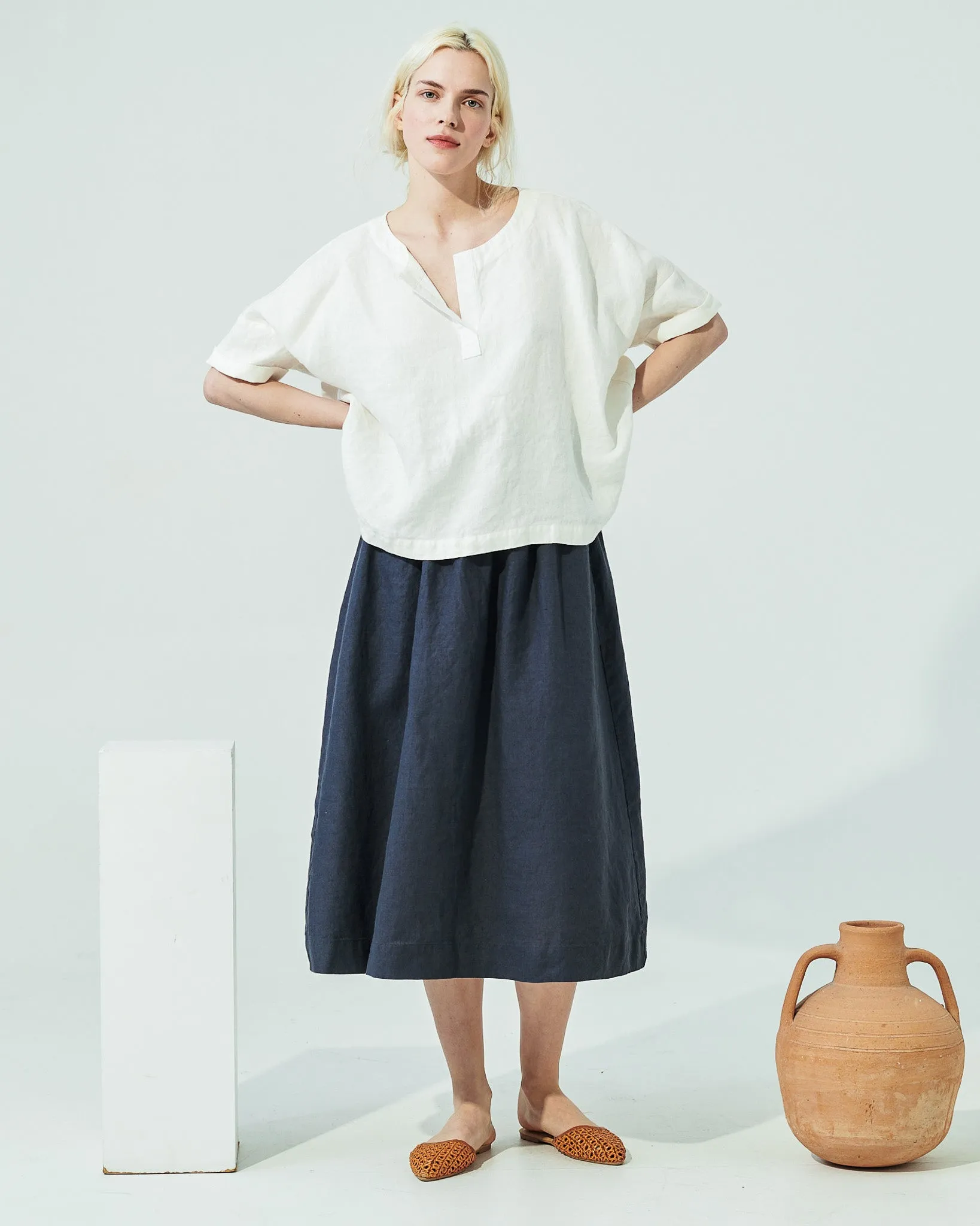 AURORA oversized linen top (SS24)