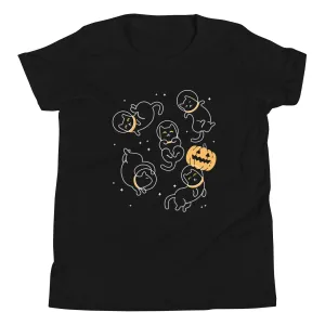 Cat Halloween In Space Kid's Youth Tee