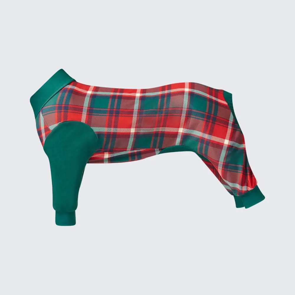 Christmas Dog Pajama - Green and Red Plaid