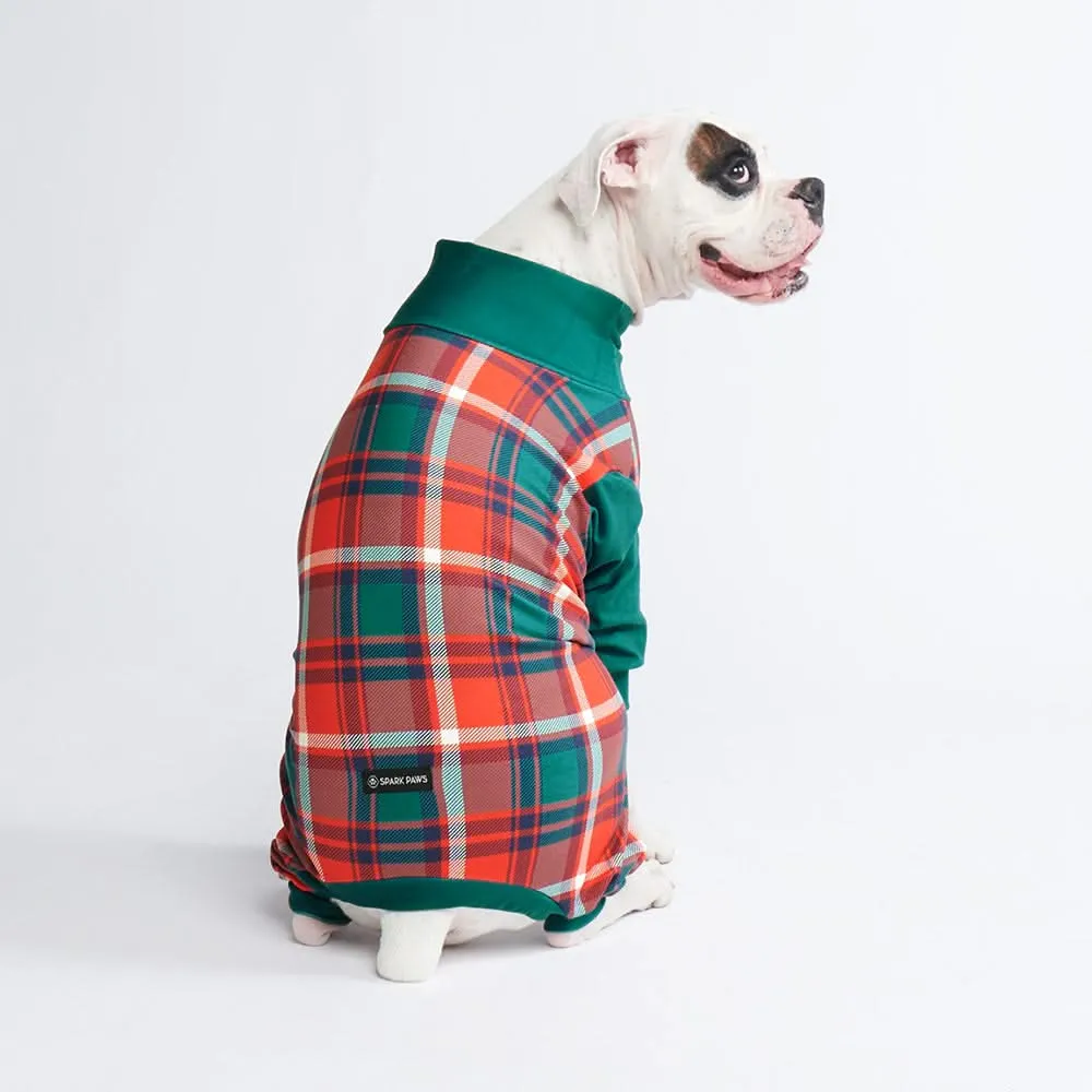 Christmas Dog Pajama - Green and Red Plaid