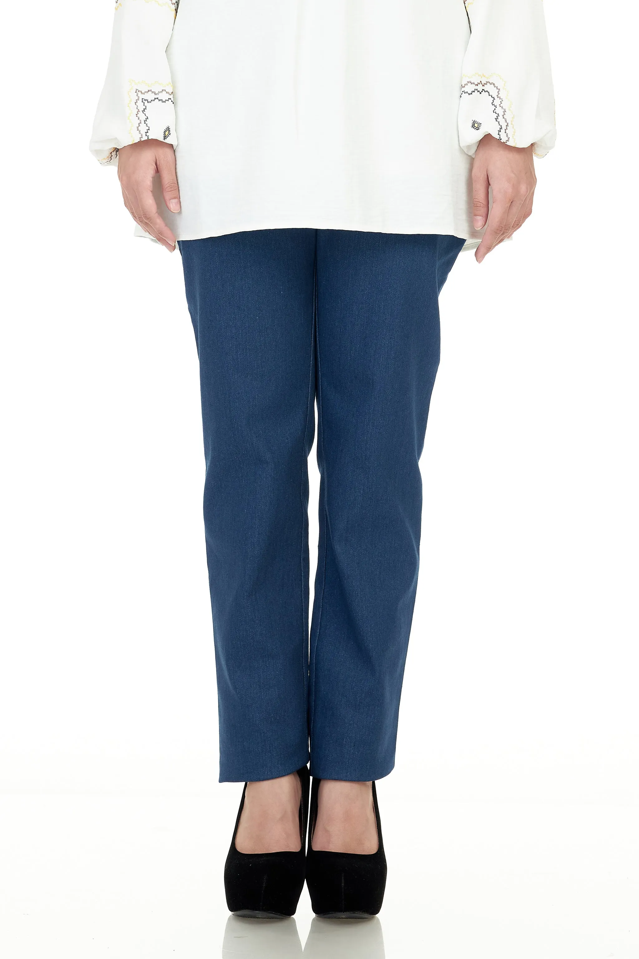 Cotton Denim Pant without Zipper