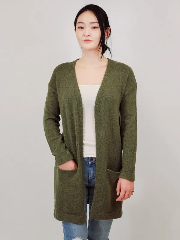 Cozy Elastic Loose Fit  Sweater Cardigan w/Pockets