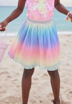 Crinkle Ombre Midi Skirt