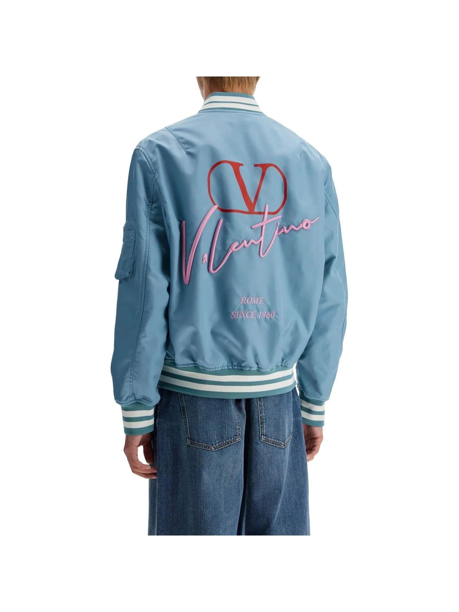 Embroidered Logo Bomber Jacket