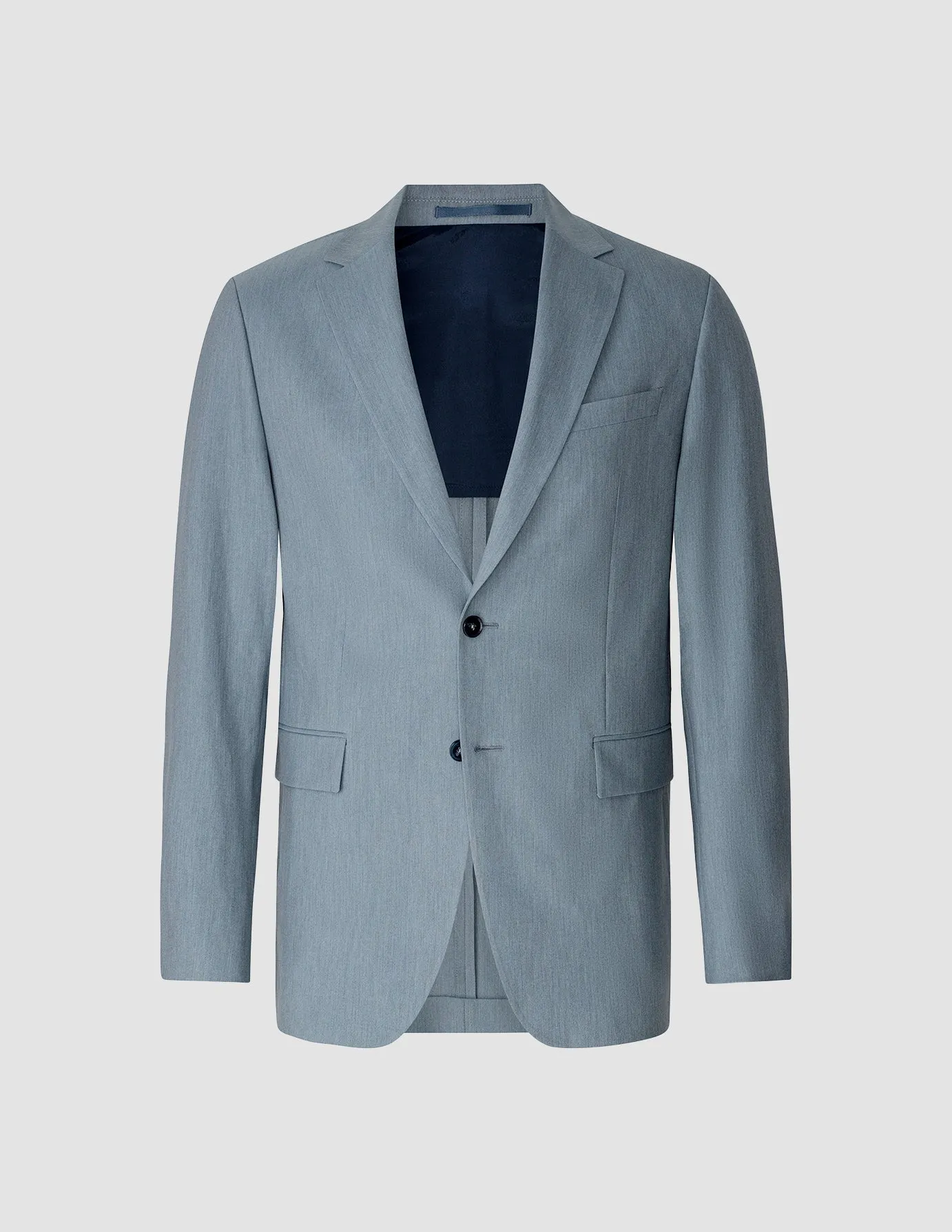 Essential Blazer Light Blue Melange Regular