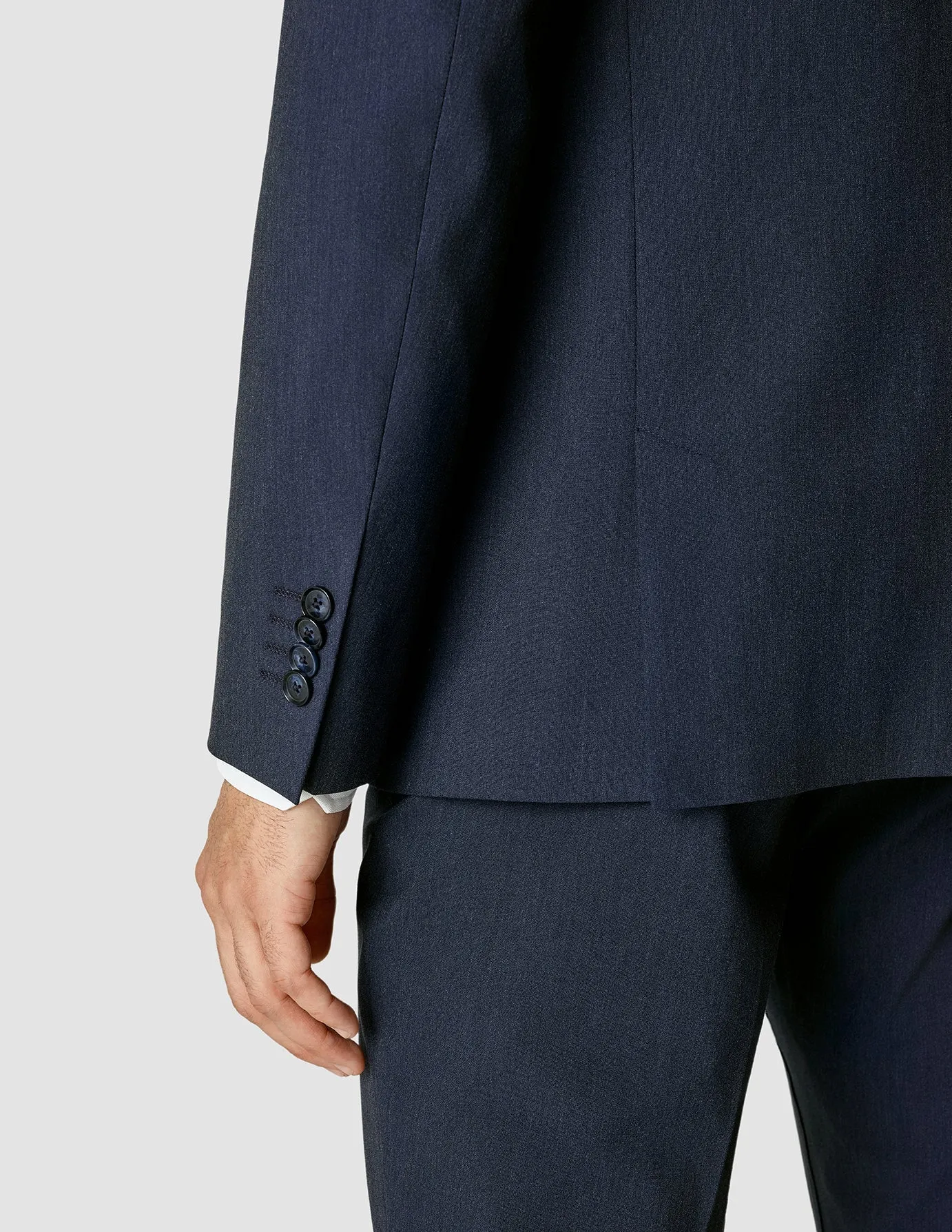 Essential Blazer Navy Melange Regular