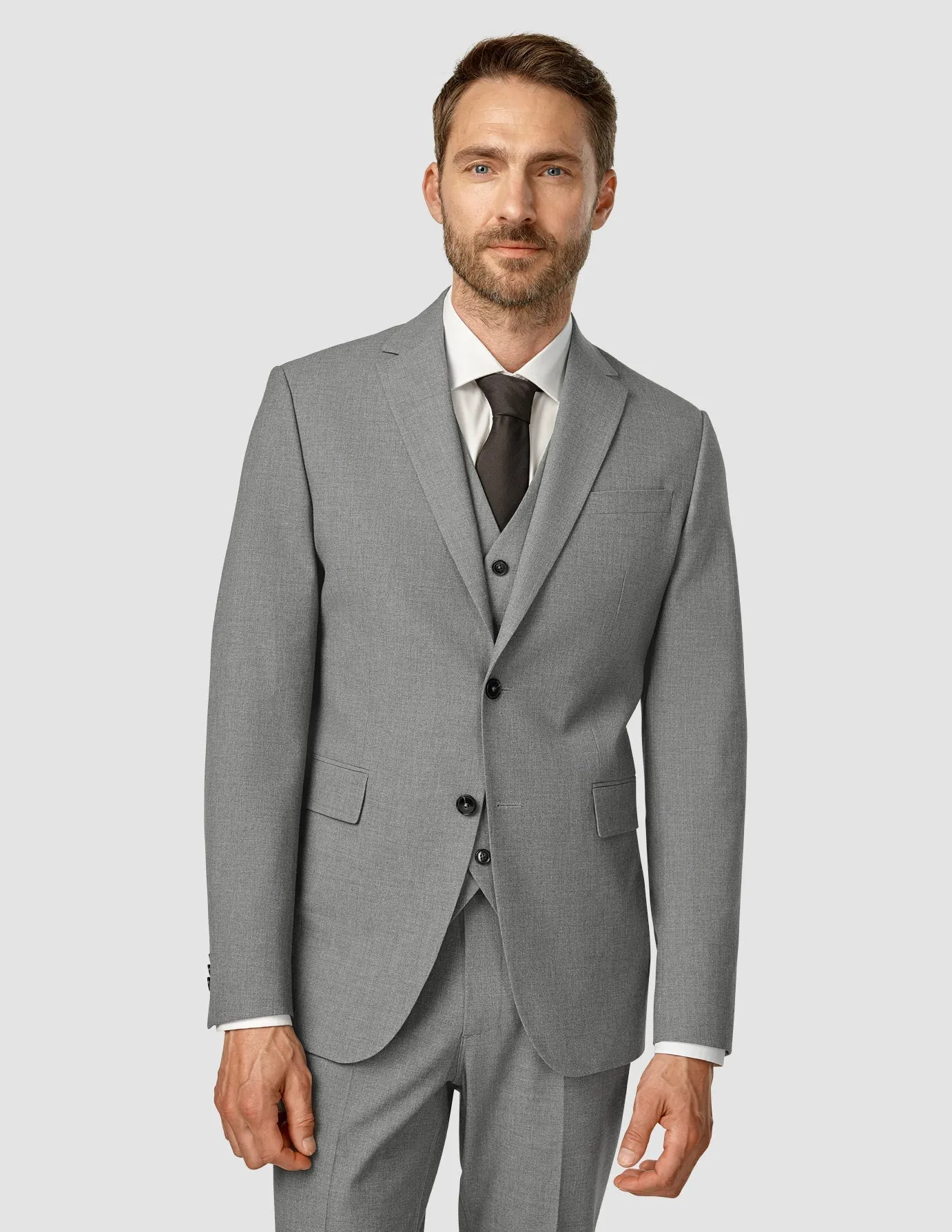 Essential Blazer Slim Dark Grey Melange