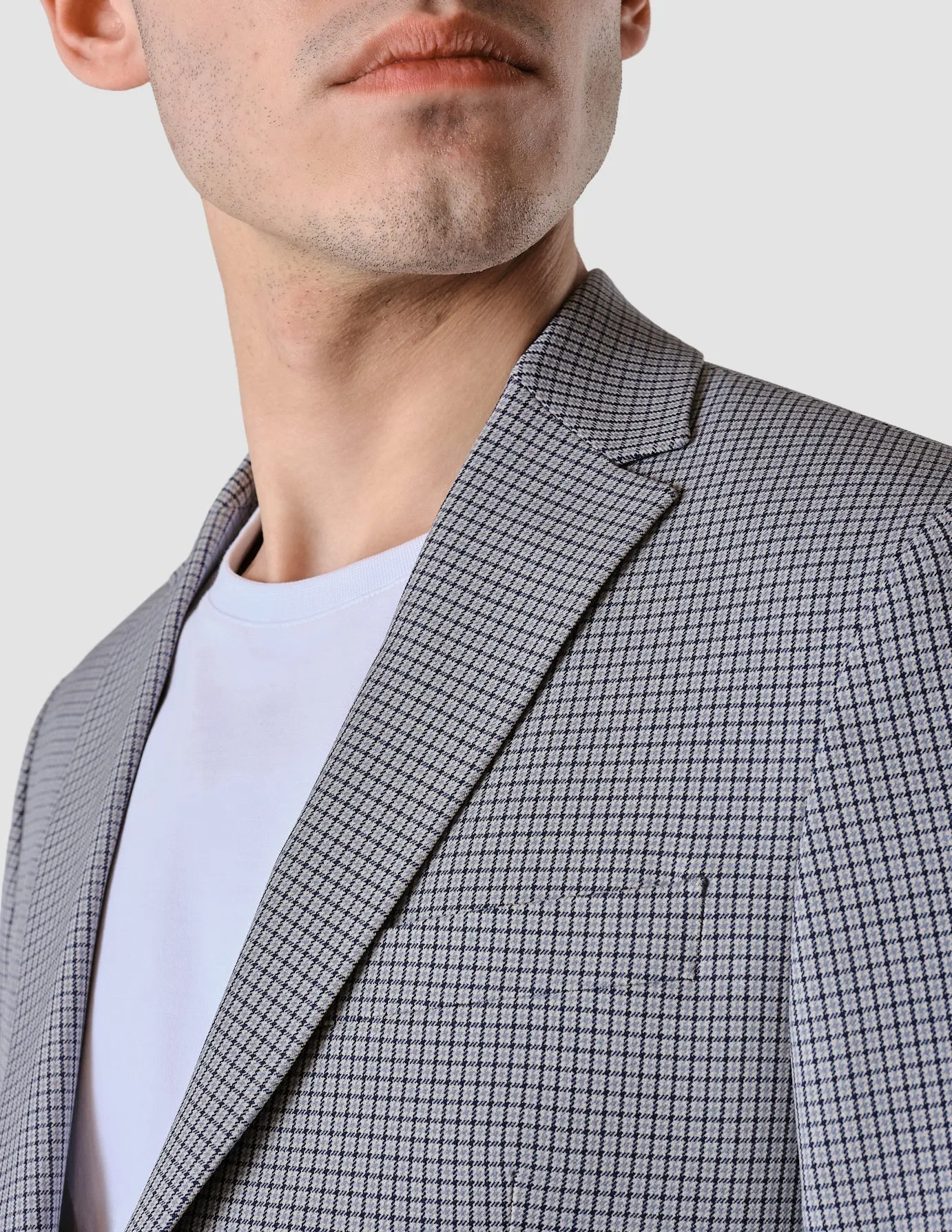 Essential Blazer Slim Duo Check Blue