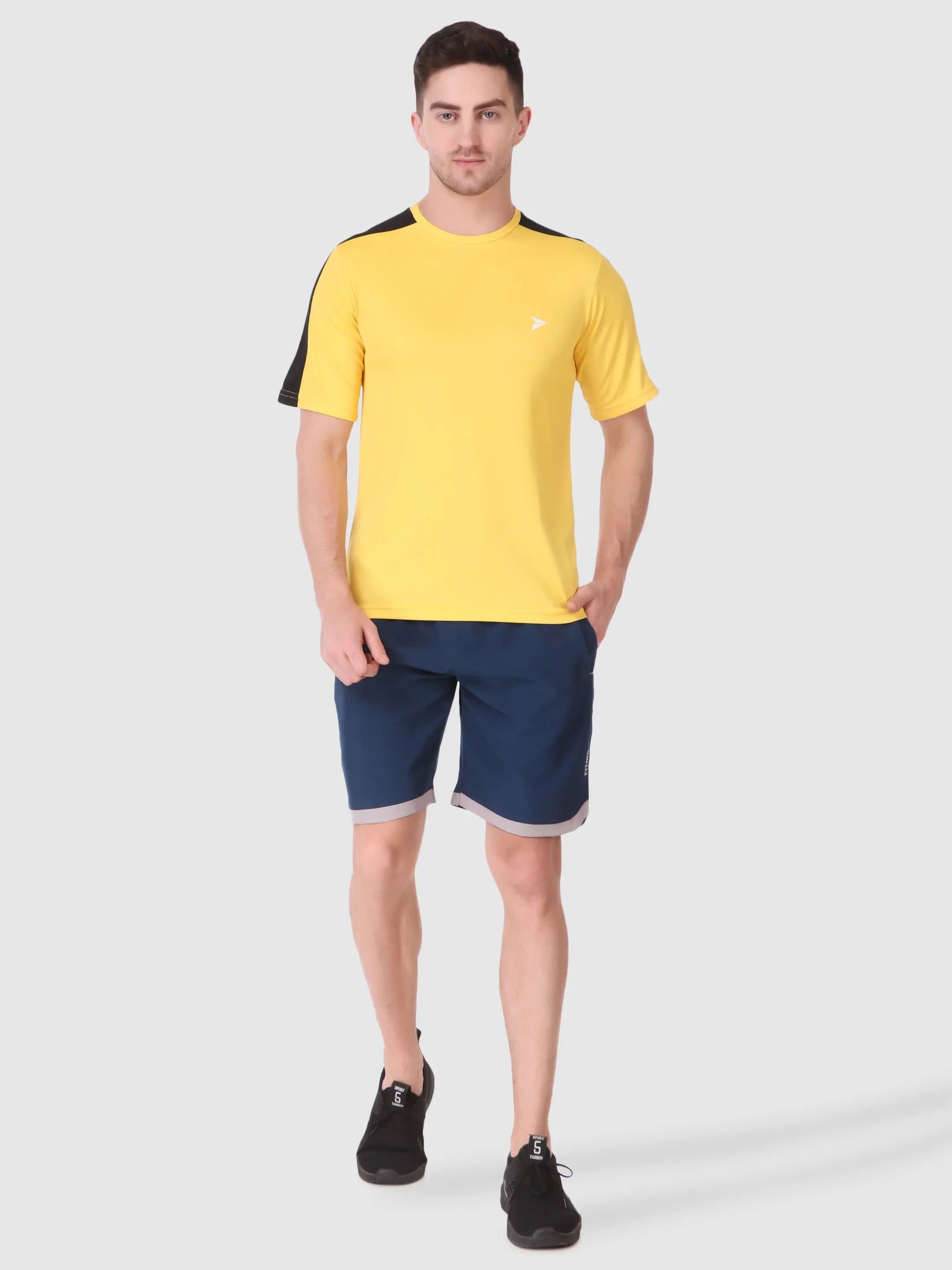 Fitinc N.S Lycra Airforce Shorts for Men with Zipper Pockets