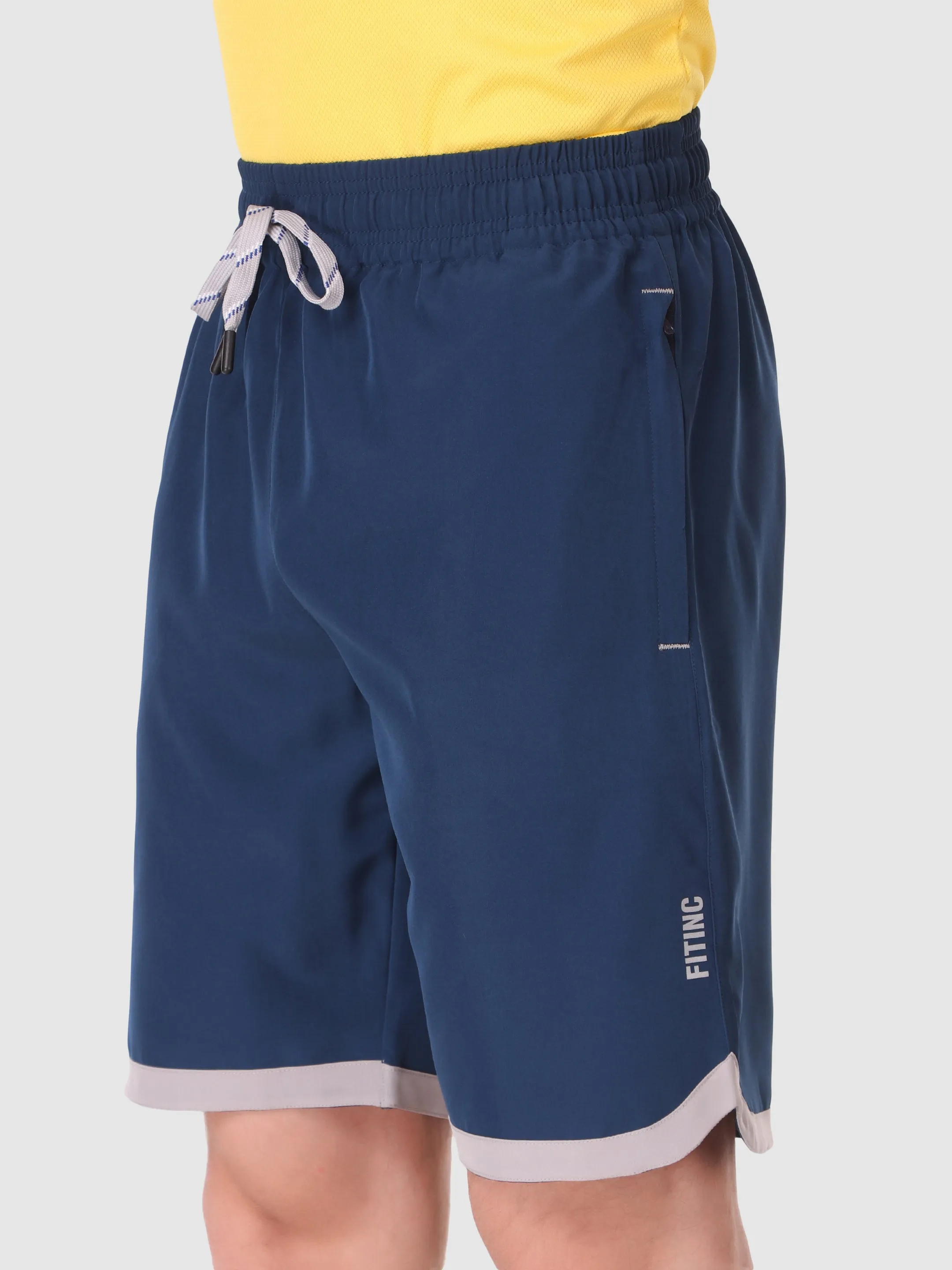 Fitinc N.S Lycra Airforce Shorts for Men with Zipper Pockets