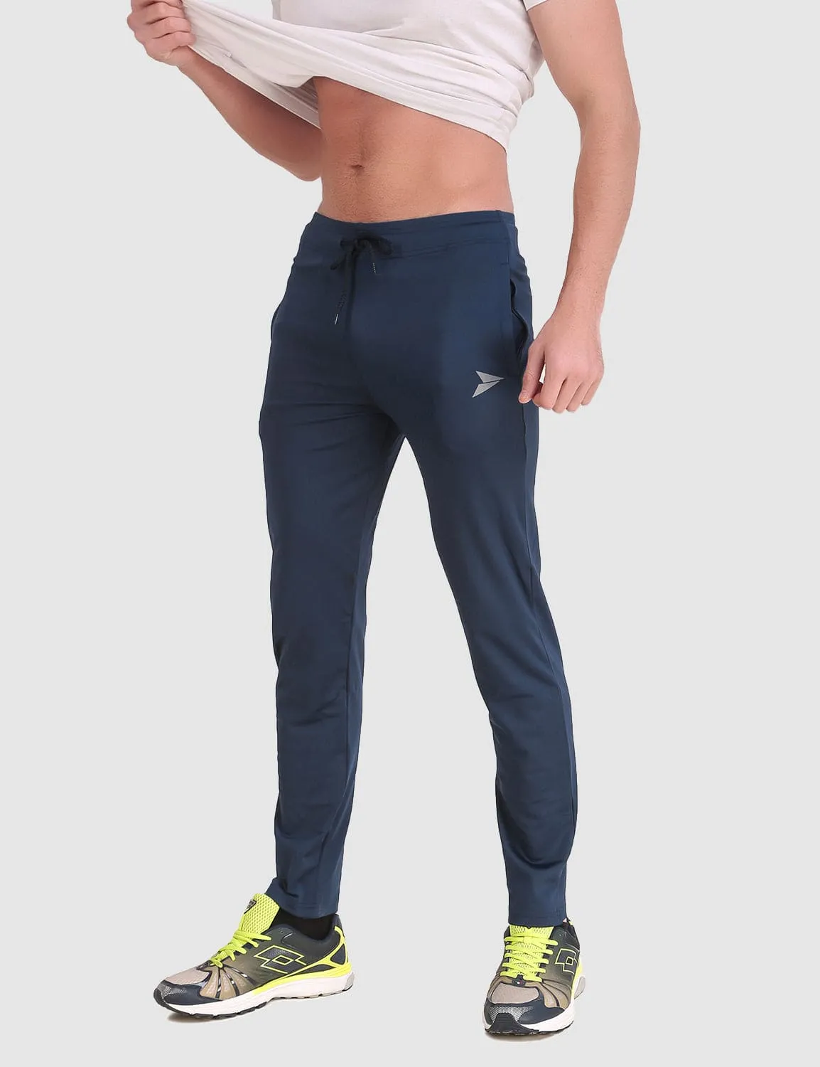 Fitinc Slim Fit Navy Blue Trackpant for Workout