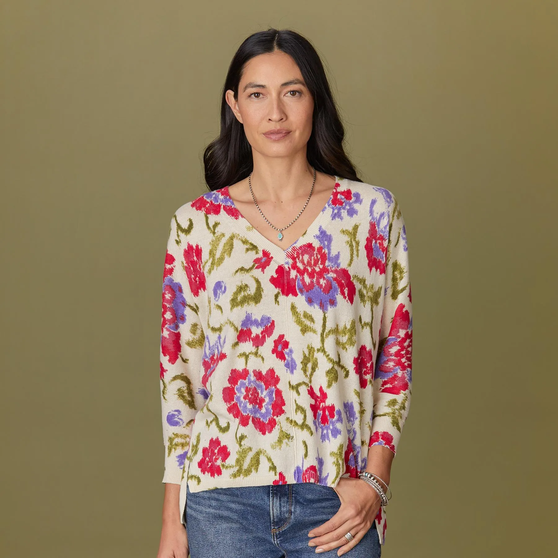 Floral Johanna Sweater, Petite