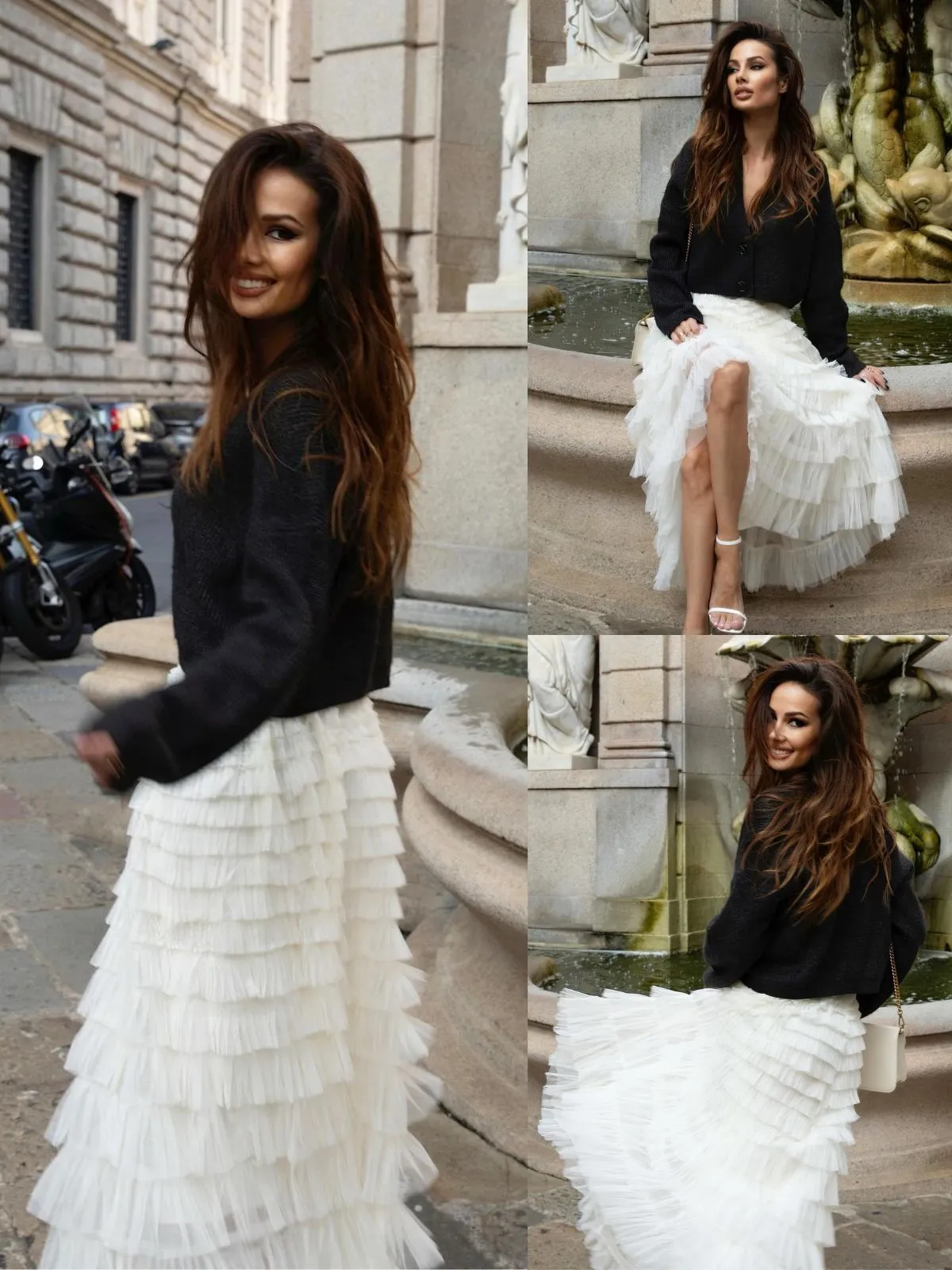 Gorgeous Garden Tulle Semi-Sheer Skirt