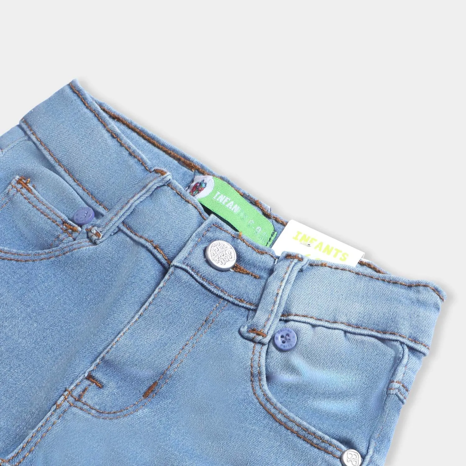 Infant Boys Denim Pant Spenders - Mid Blue