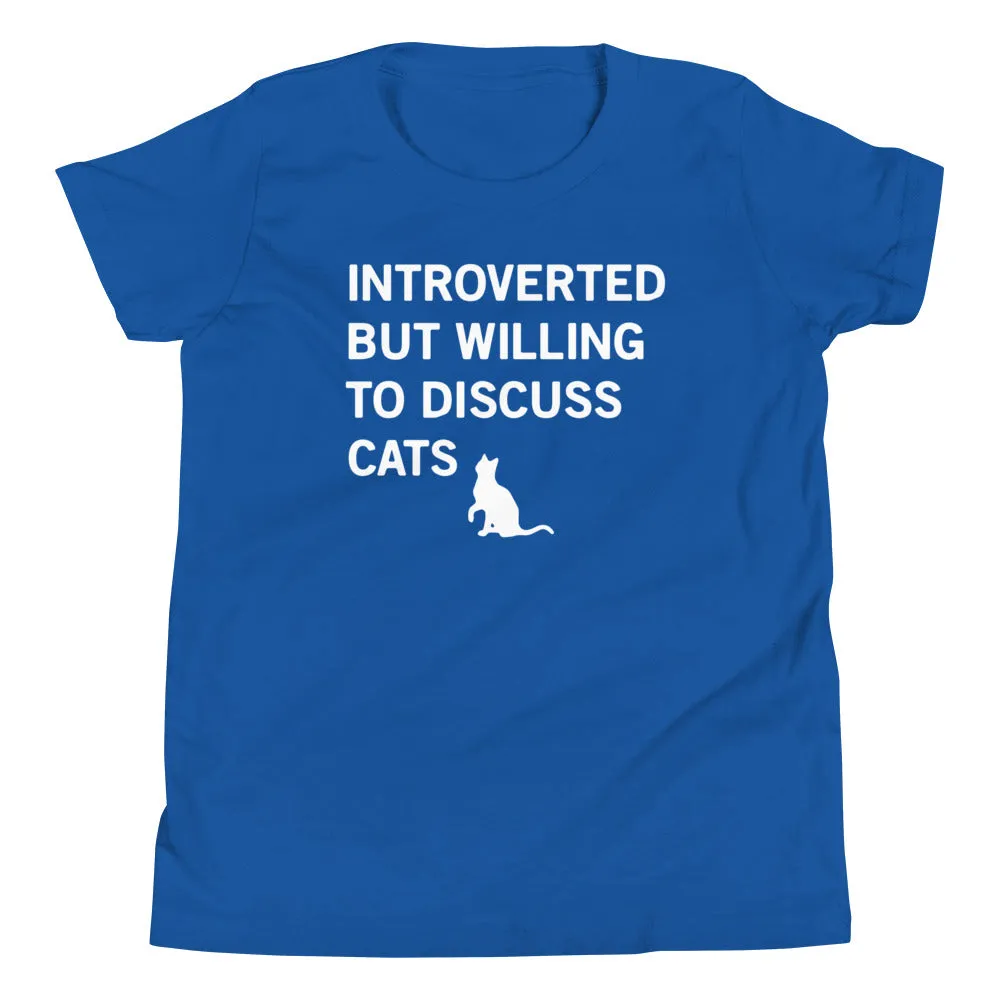 Introverted But Willing To Discuss Cats Kid's Youth Tee