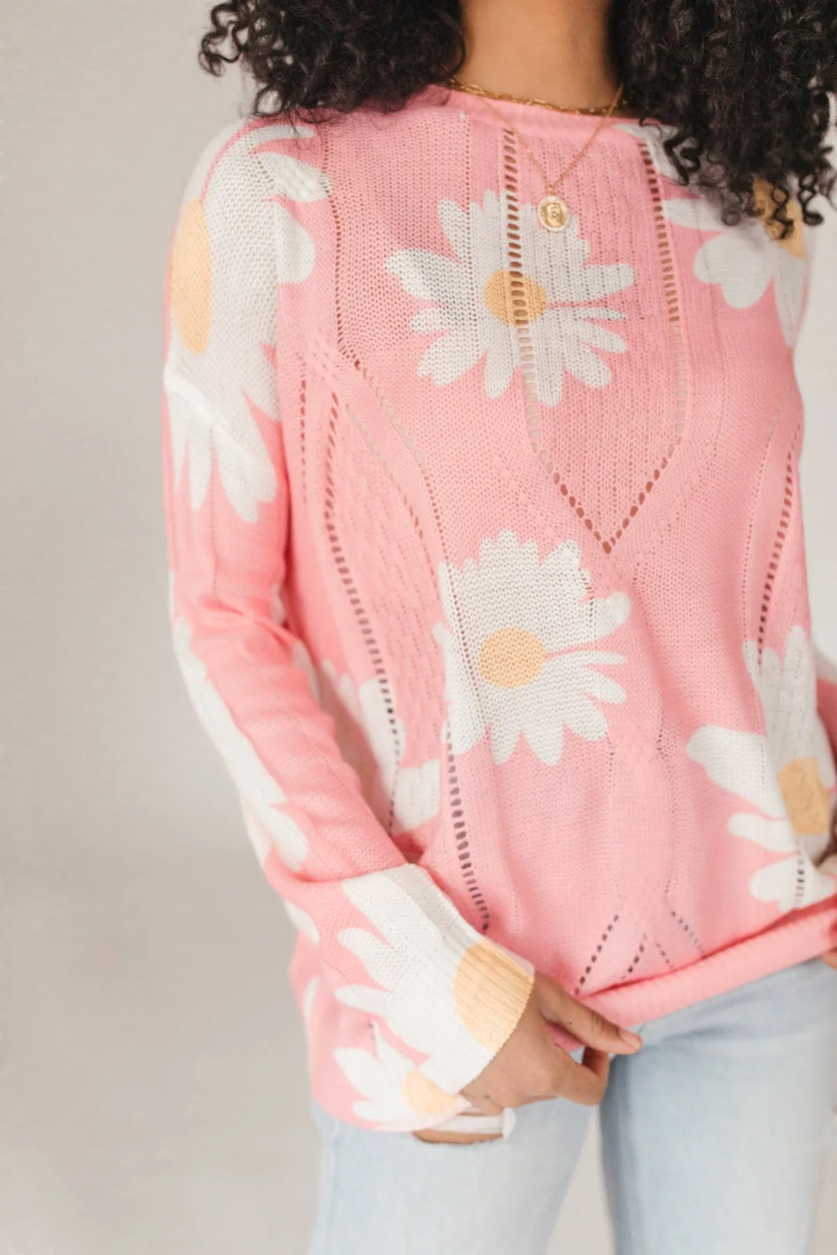 Lightweight Floral Sweater