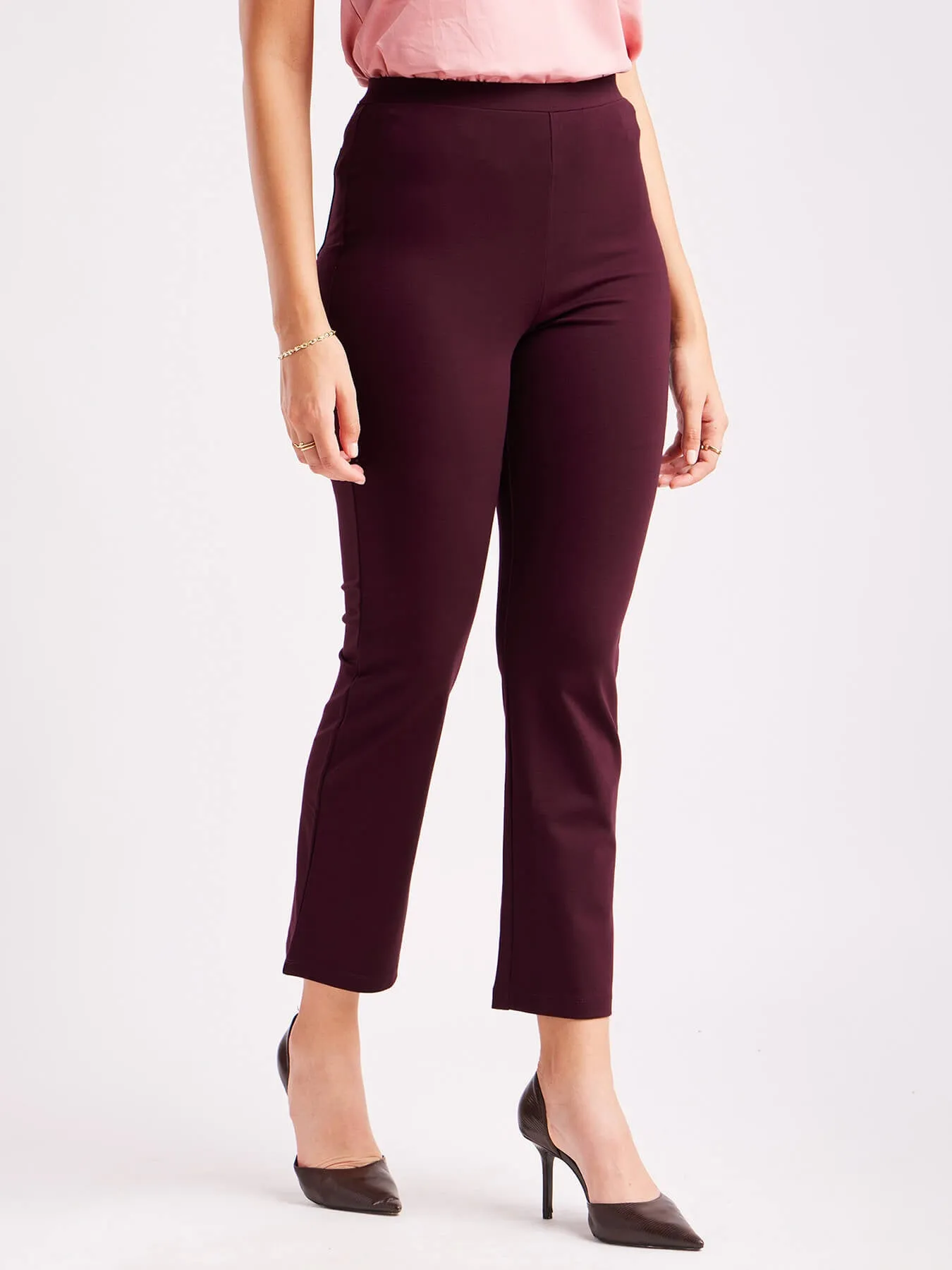 LivIn Air Bootcut Pants - Maroon