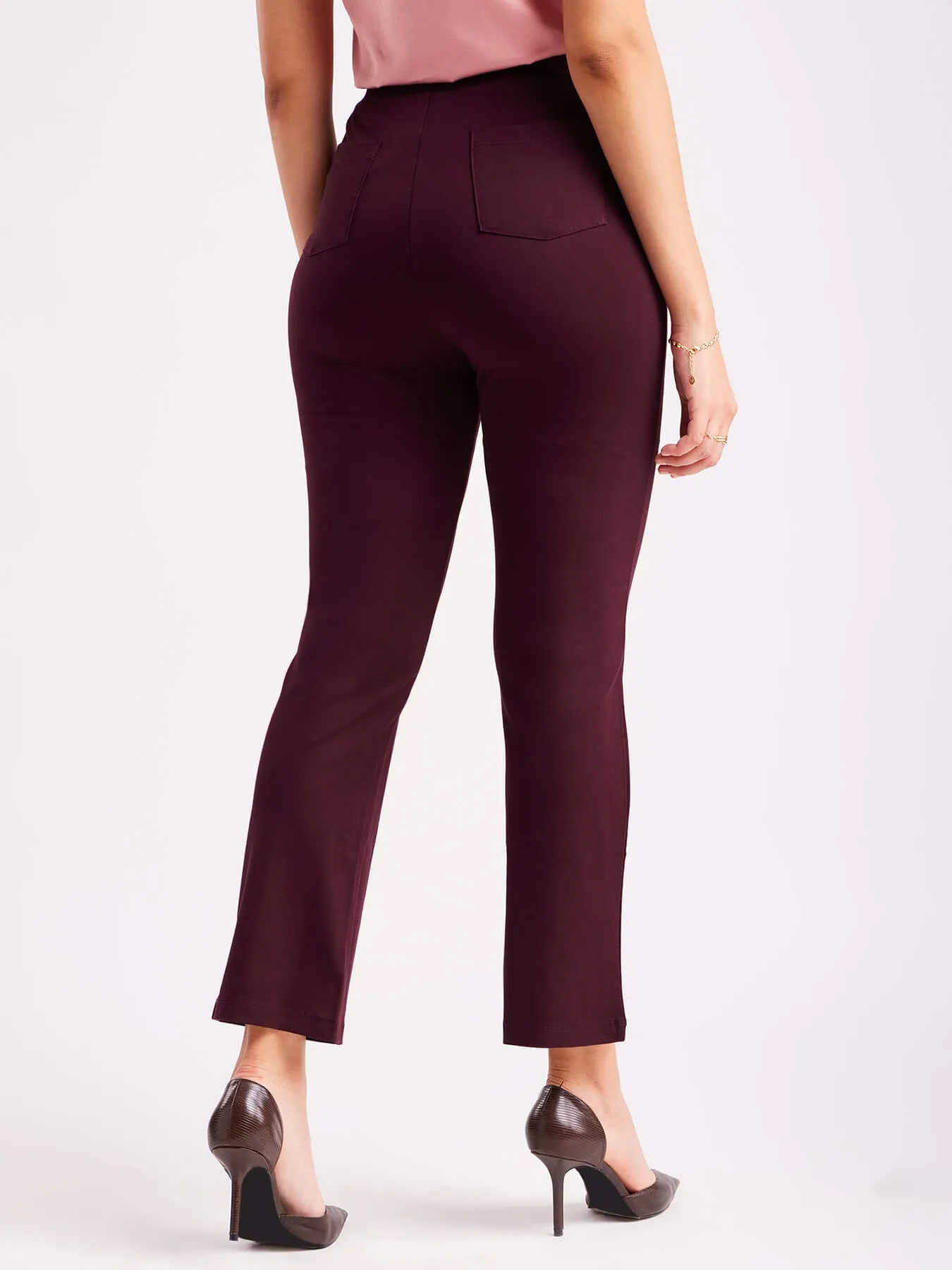 LivIn Air Bootcut Pants - Maroon