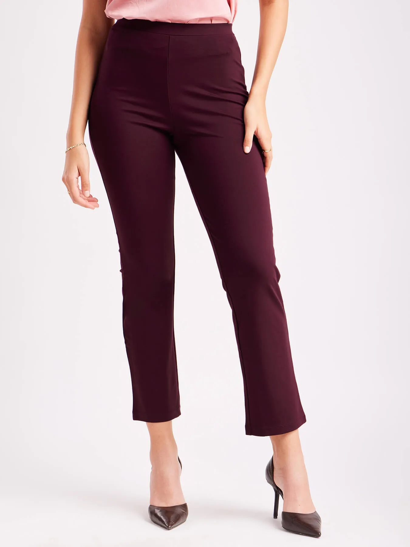 LivIn Air Bootcut Pants - Maroon