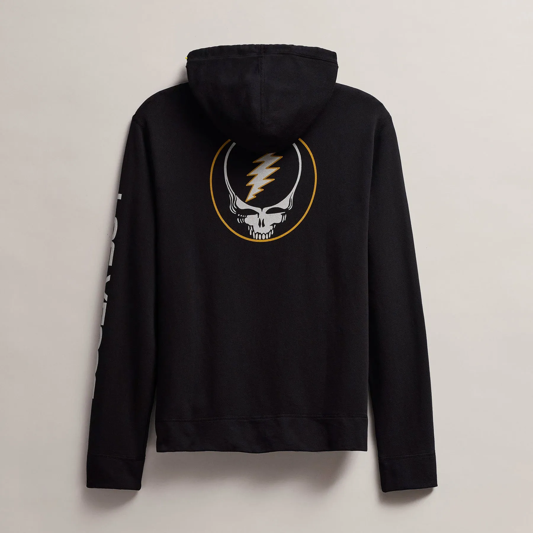 Men's Grateful Dead Lightning Bolt Full Zip Hoodie - Black/Cadmium