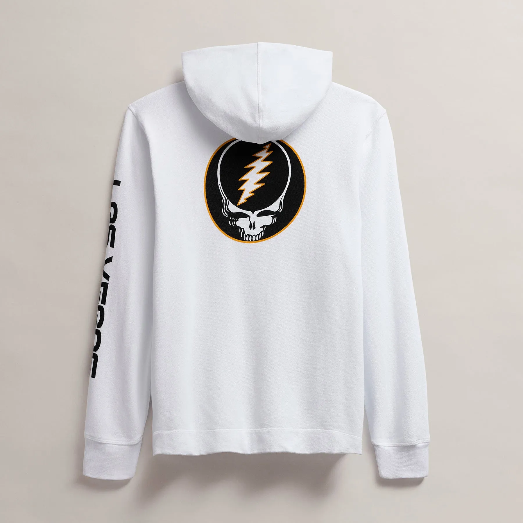 Men's Grateful Dead Lightning Bolt Hoodie - White/Cadmium