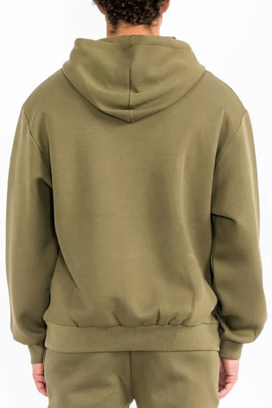 Mens Solid Tech Fleece Hoodies