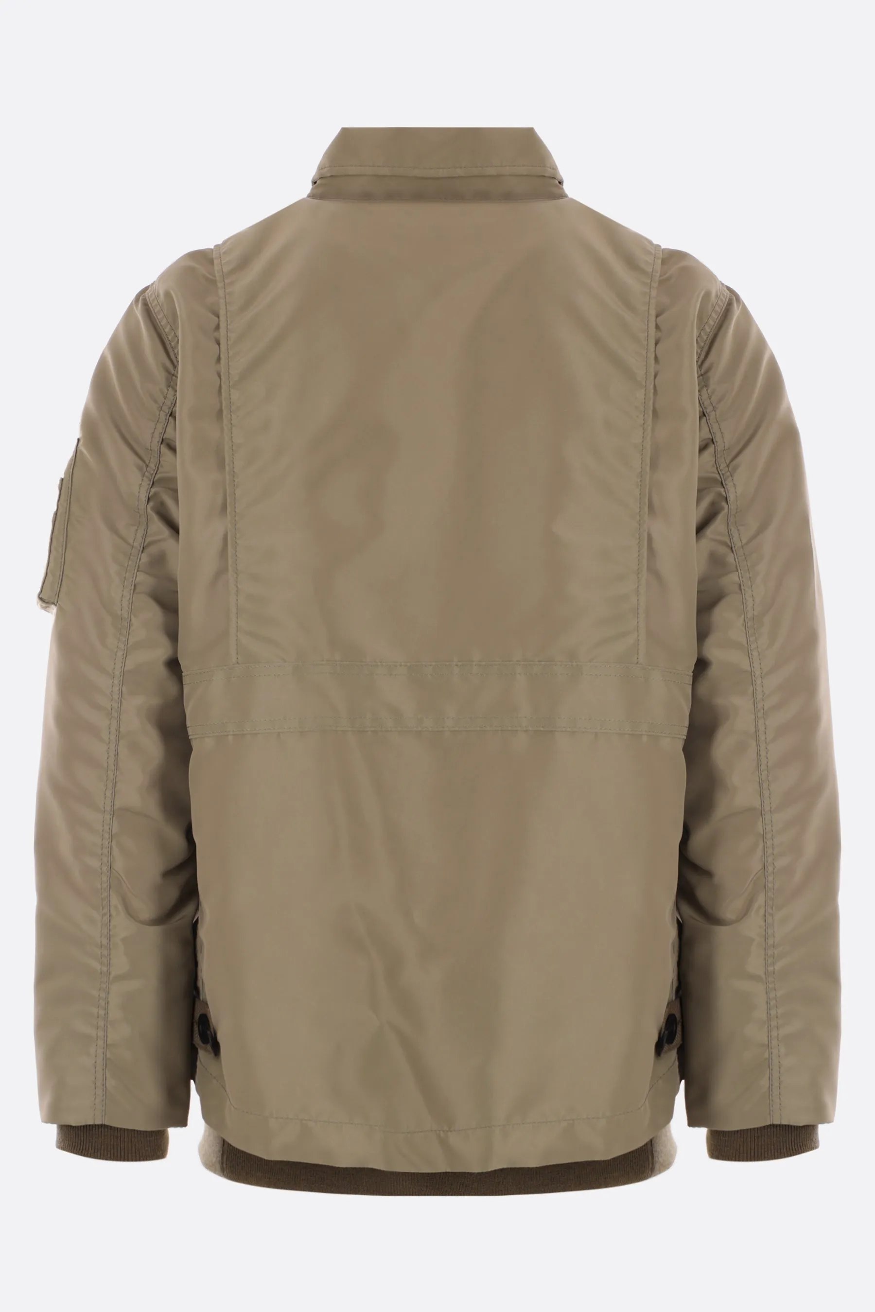 Military Pattern Nylon Bomber Jacket