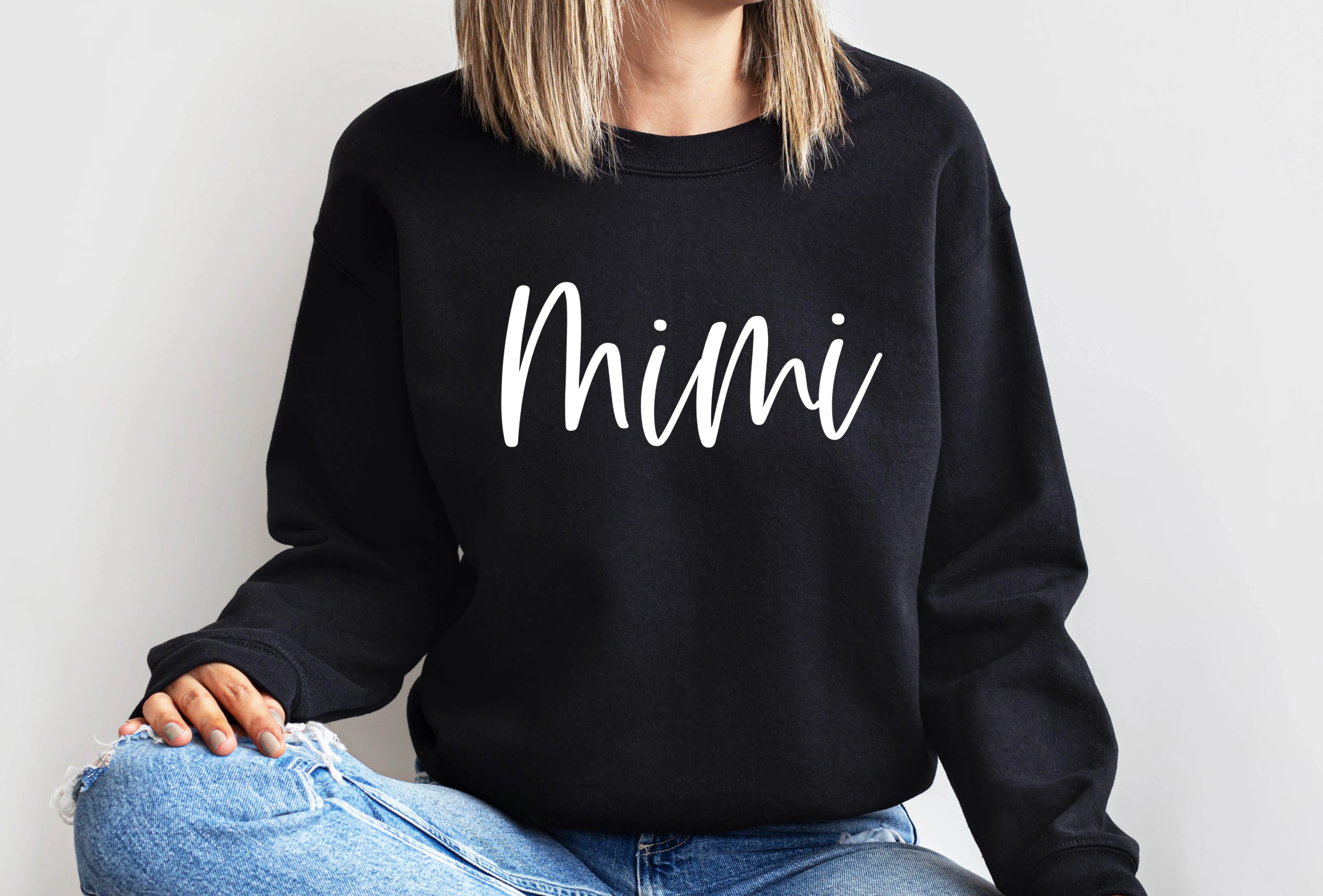 Mimi Grandma Classic Soft Sweatshirt (Cursive 3)