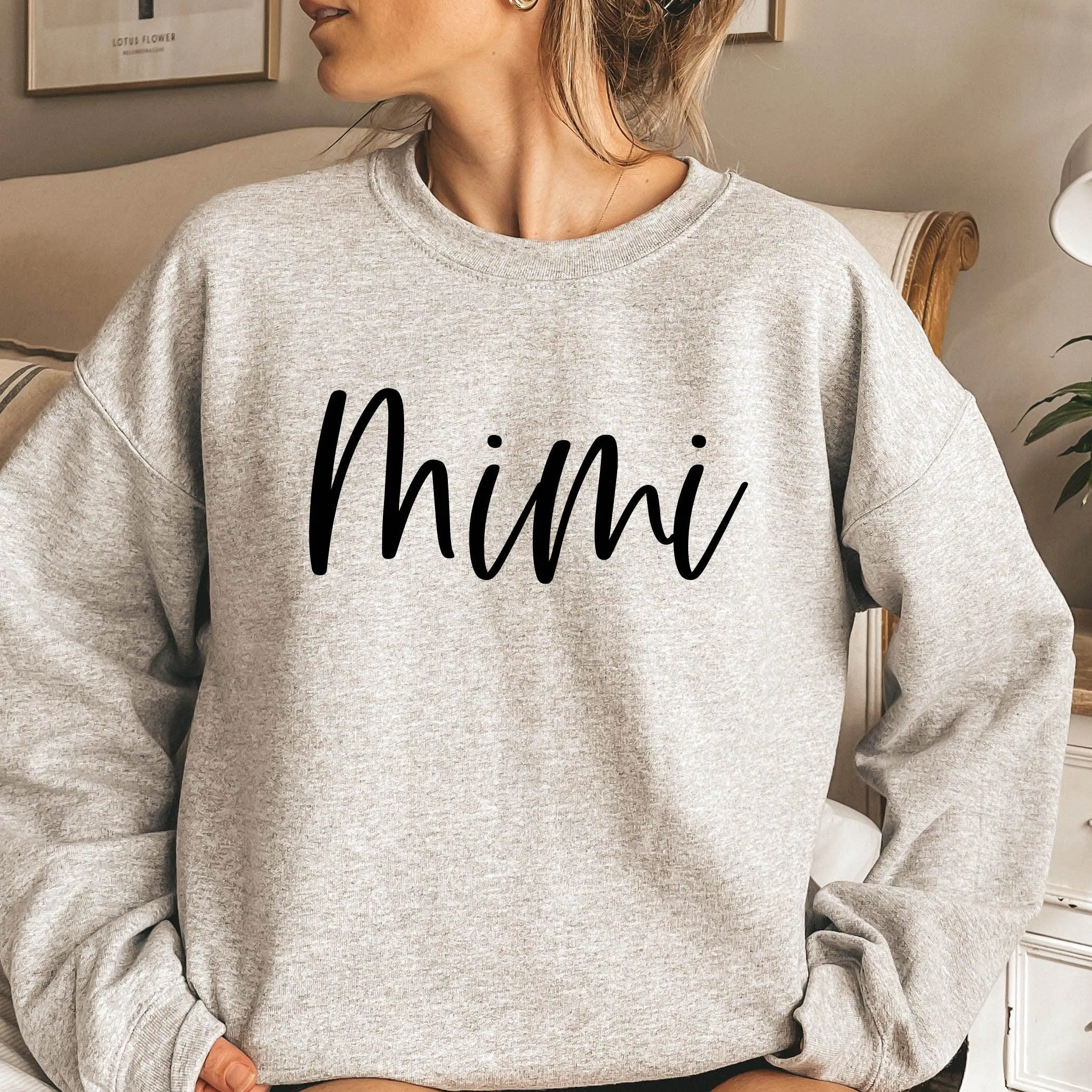 Mimi Grandma Classic Soft Sweatshirt (Cursive 3)