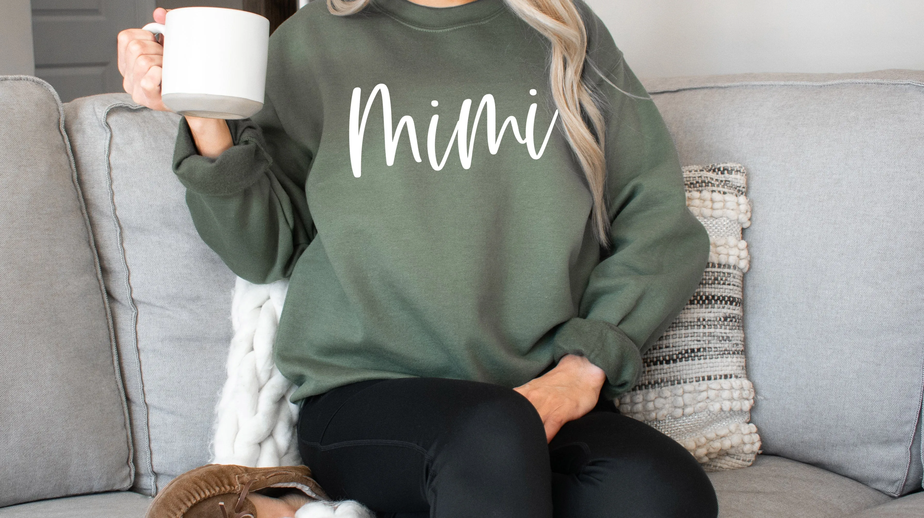 Mimi Grandma Classic Soft Sweatshirt (Cursive 3)