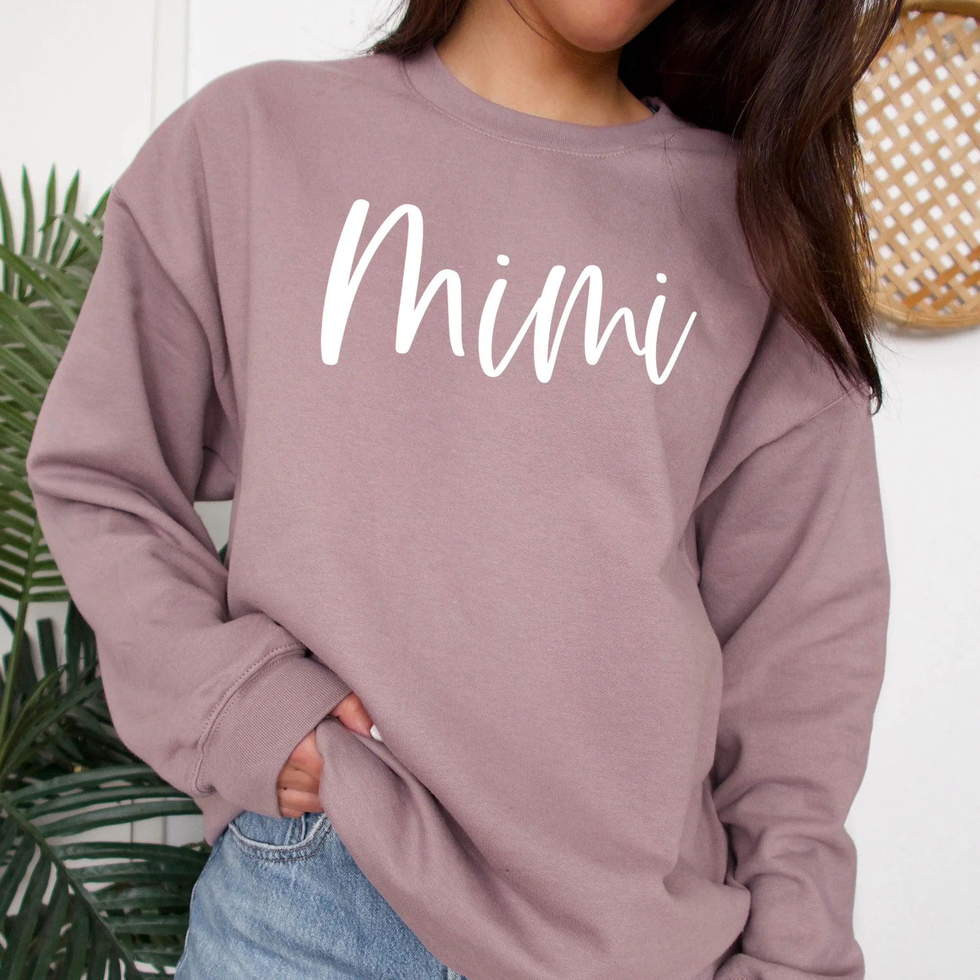 Mimi Grandma Classic Soft Sweatshirt (Cursive 3)