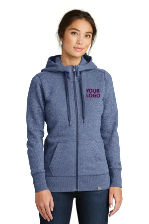 New Era Ladies French Terry Custom Zip Hoodies, Dark Royal Twist