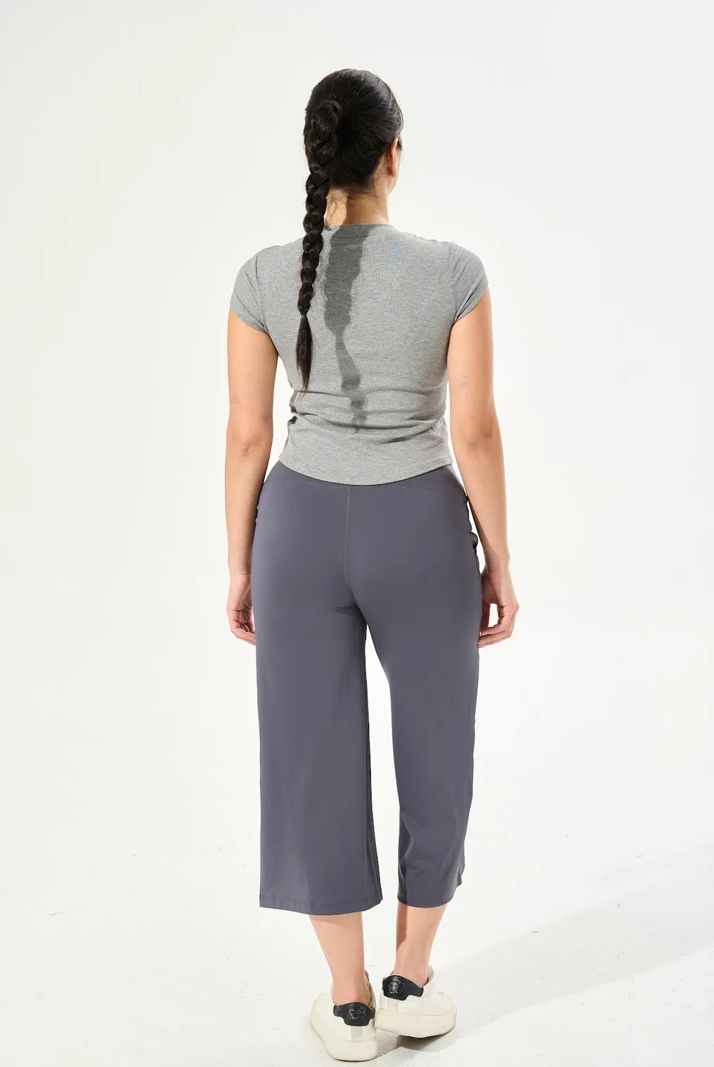 [Petite Collection] Cooling & Buttery Soft Lush Cropped Pants With Stretchable Waistband & Pockets