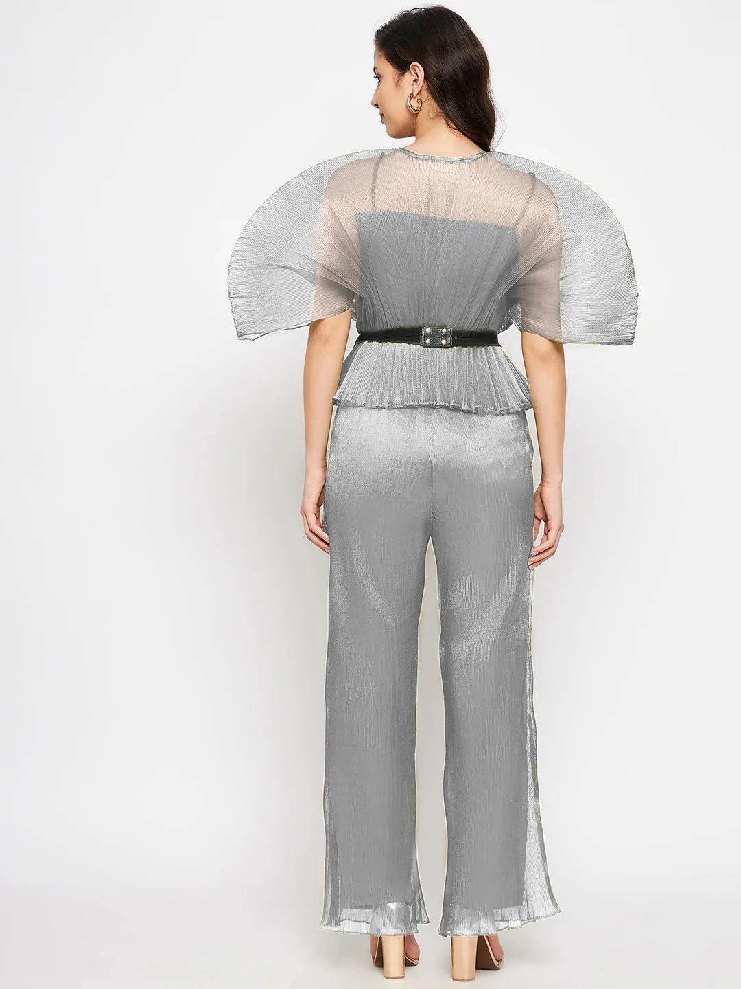 Pleated Organza Pants