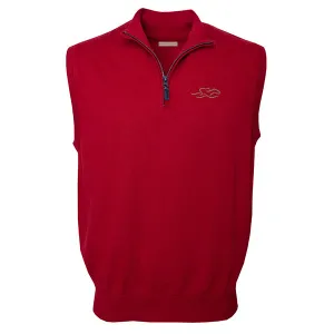 Qtr Zip Top Line Vest - Cardinal