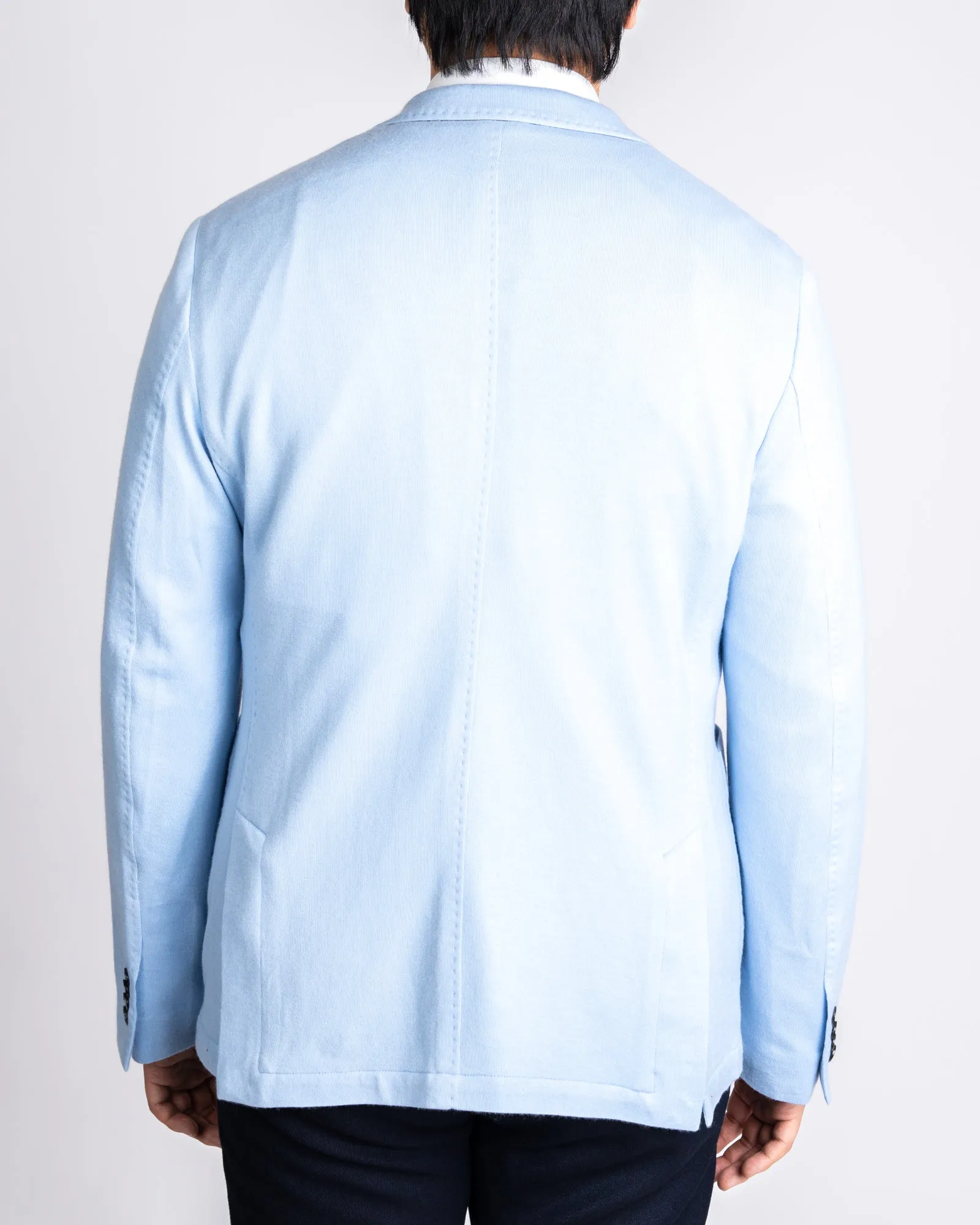 RC Lt.Blue Cashmere Knit Stretch Blazer