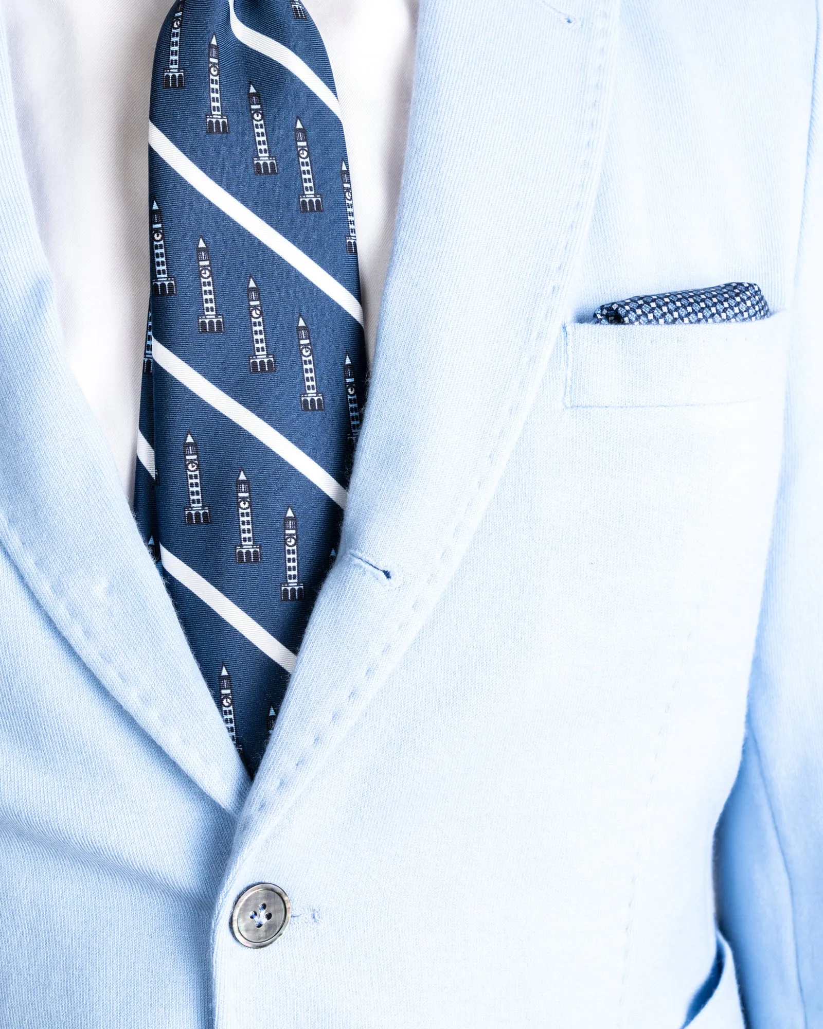 RC Lt.Blue Cashmere Knit Stretch Blazer