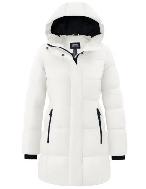 Skieer Women's Winter Coat Warm Padded Long Puffer Jacket