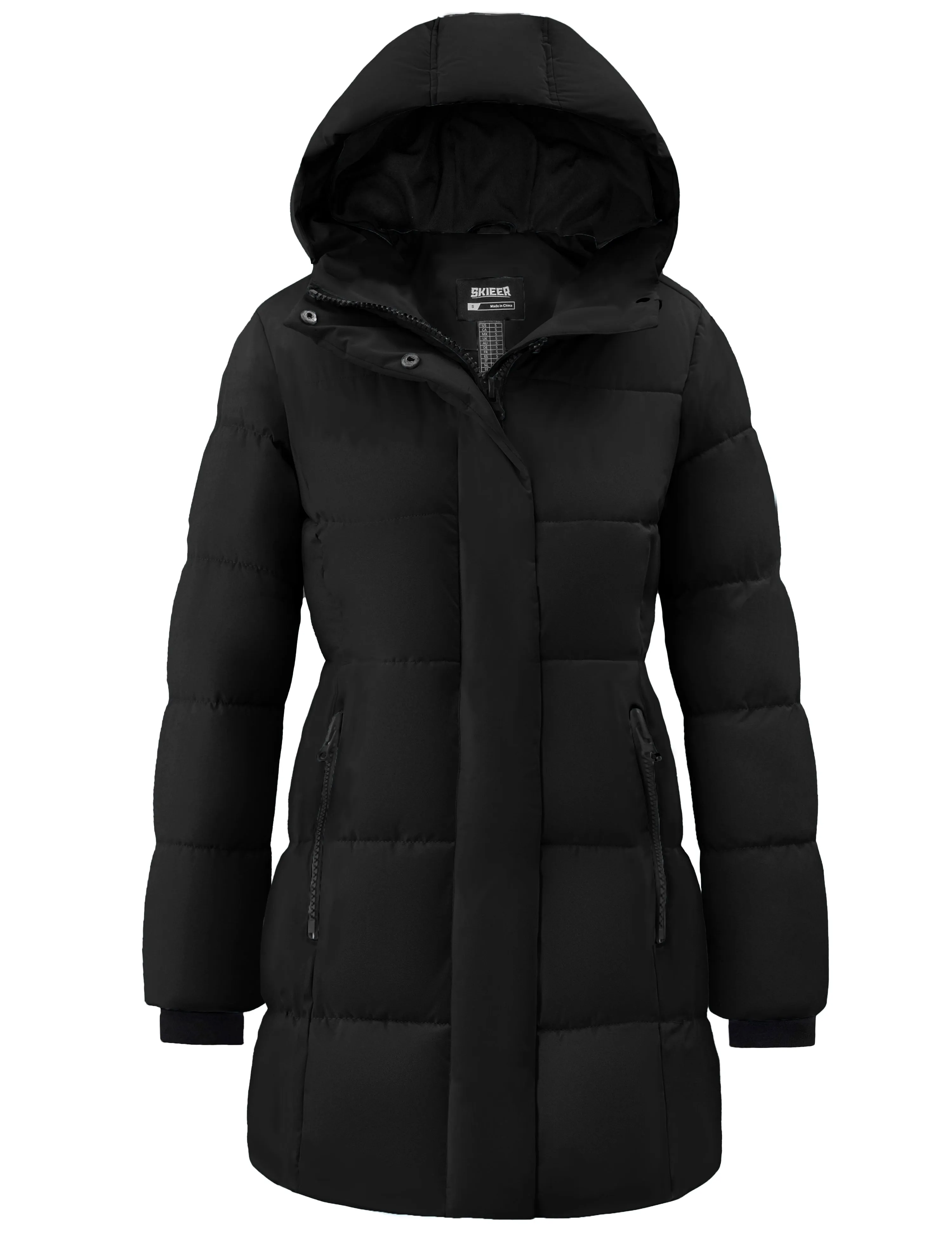 Skieer Women's Winter Coat Warm Padded Long Puffer Jacket