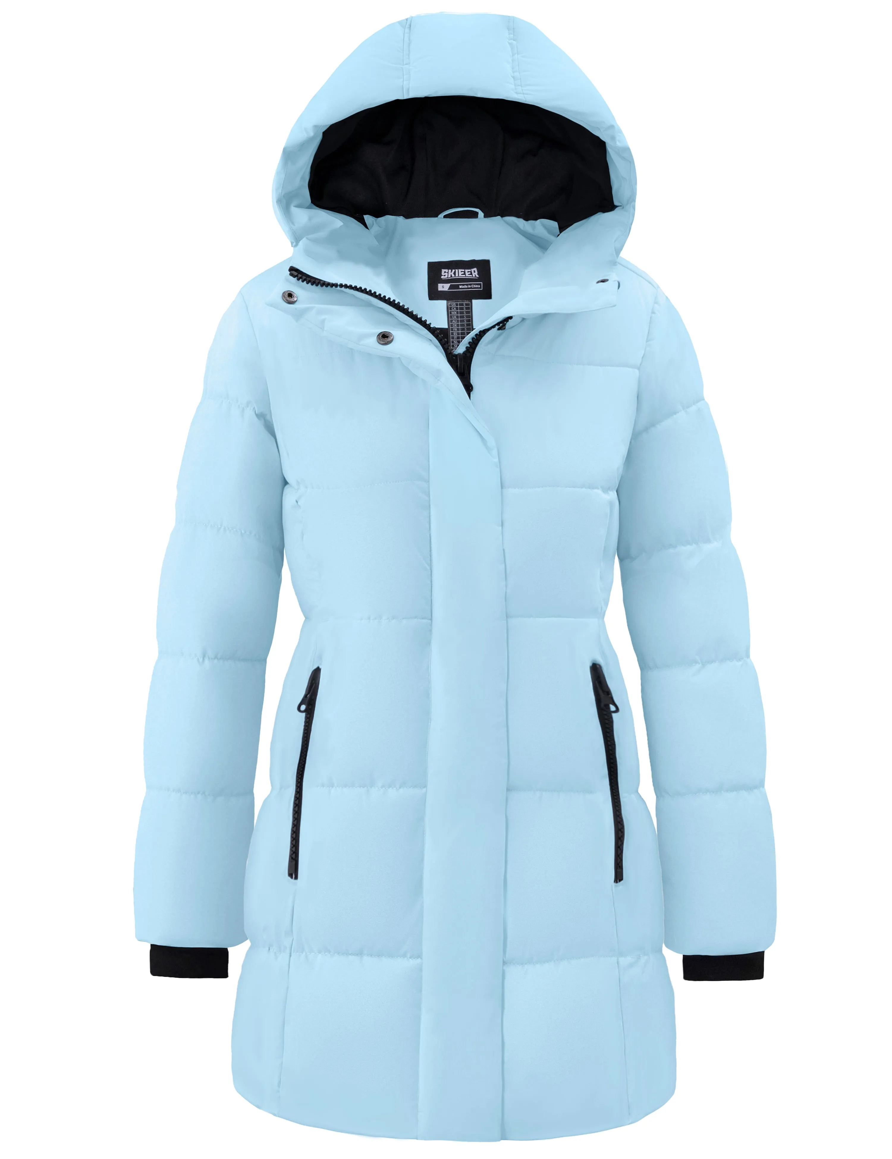 Skieer Women's Winter Coat Warm Padded Long Puffer Jacket