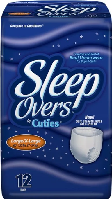 Sleepovers Youth Pants, Large/X-Large, Bag of 12, 4 Pack (48 Total)