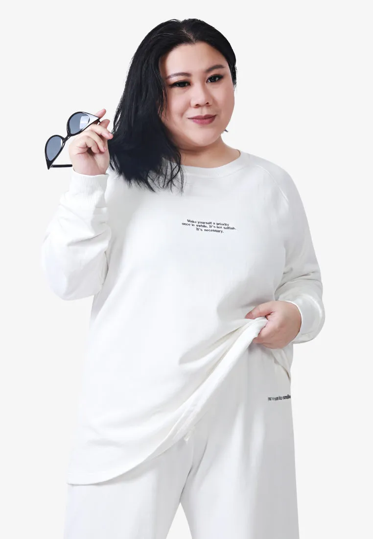 Tera Premium Staycation Jumper - White