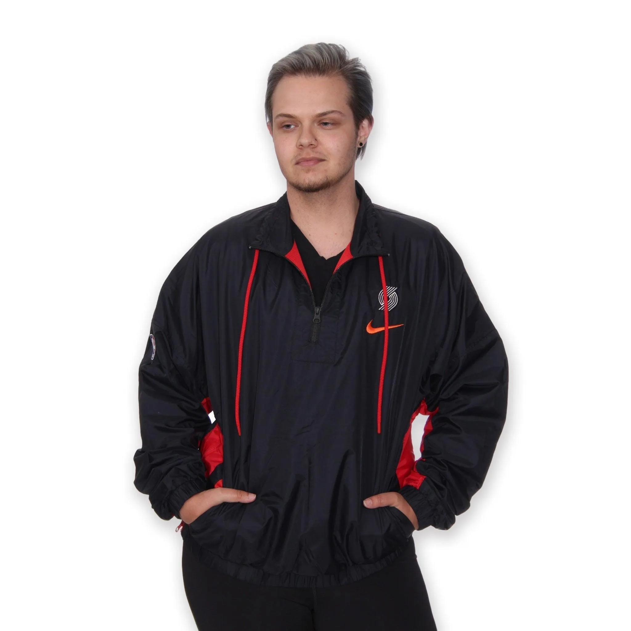 Trail Blazers Nike City Edition Black Track Jacket